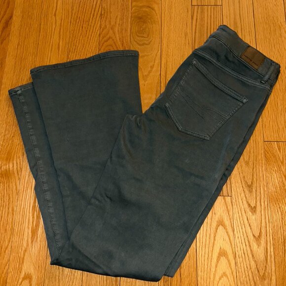 American Eagle Women's Super Hi-Rise Flare Stretch Pants - Picture 2 of 6